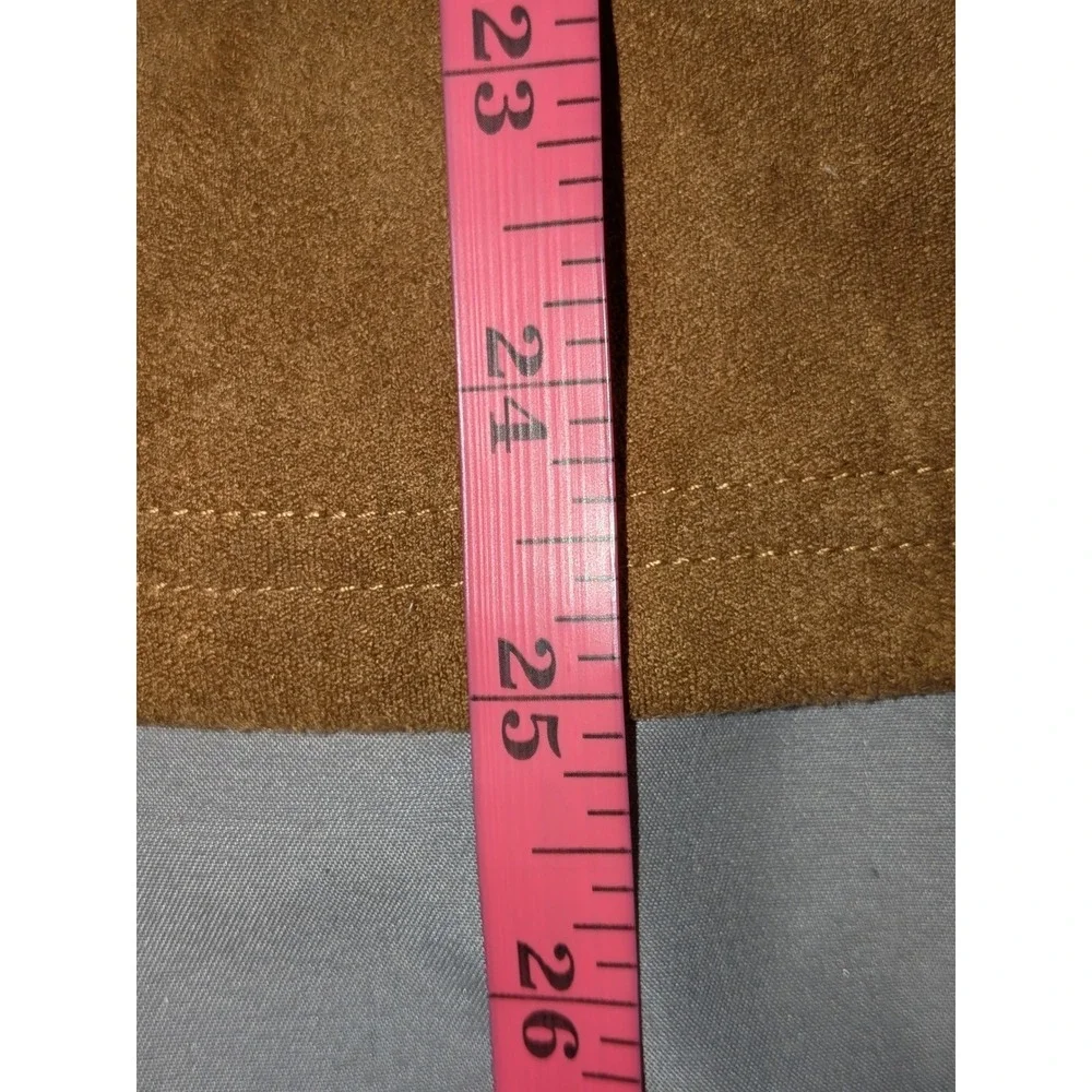 Westport 1962 Womens XL Brown‎ Faux Suede A-Line Skirt NWT Stretch $48